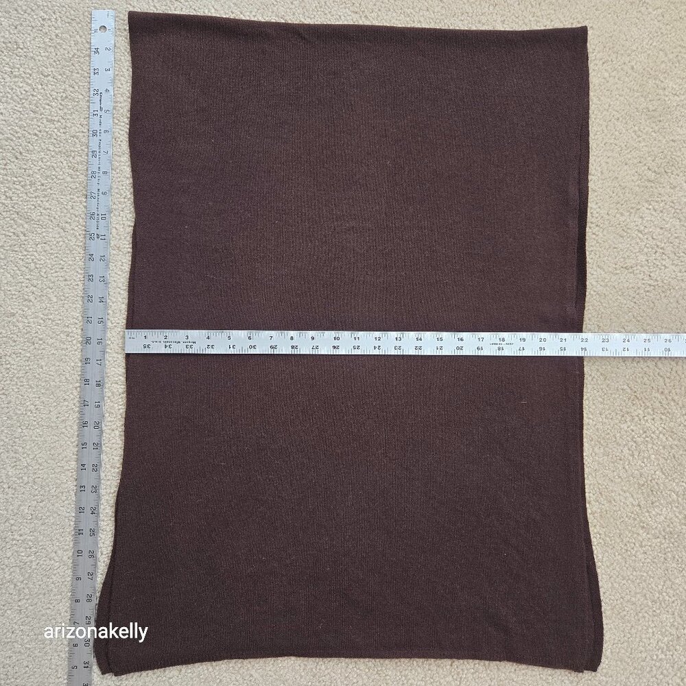 Knit Cashmere Scarf Chocolate Brown